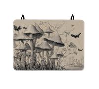 Copertura superiore per fornello elettrico, motivo natura vintage farfalla vite autunno nero gomma antiscivolo copertura superiore in vetro per cucina festiva vacanza decorazione cucina 71 x 50 cm