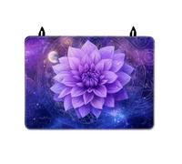 Copertura superiore per fornello elettrico, motivo ninfea, mistica bohémien, luna, stelle, estate, viola, lavabile, per piccoli spazi cucina, cabina, cucina, decorazione, 71 x 50 cm