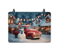 Copertura superiore per fornello elettrico, motivo pupazzo di neve, in gomma rossa, antiscivolo, per piano cottura a induzione o elettrico, decorazione per la casa e la cucina, 71 x 50 cm