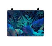 Copertura superiore per fornello elettrico, motivo tropicale moderno, con palma tropicale, in gomma blu, antiscivolo, per induzione o cabina elettrica, decorazione per cucina, 71 x 50 cm