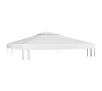 vidaXL Copertura Superiore per Gazebo a 2 Strati 310 g/m² 3x3 m Bianca