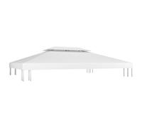Copertura Superiore per Gazebo a 2 Strati 310 g/m² 4x3 m Bianca