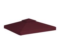 vidaXL Copertura superiore per gazebo a 2 strati 310 g/m² 3x3 m bordeaux