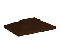 Copertura Superiore per Gazebo a 2 Strati 310g/m² 4x3m Marrone