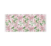 Copertura superiore per lavatrice con bordo in pizzo con borsa laterale antipolvere per lavatrice e asciugatrice per top per lavanderia cucina 130 x 55,9 cm
