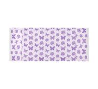Copertura superiore per lavatrice con bordo in pizzo con borsa laterale robusta copertura per lavatrice e asciugatrice per la migliore moda lavanda rosa fiore farfalla si adatta alla maggior parte