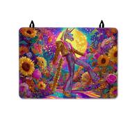 Copertura superiore per stufa elettrica, motivo cavallo magico, bohémien vibrante girasole rosa estiva gialla in poliuretano superficie per piano cottura superficie in vetro cucina essenziale 71 x 50