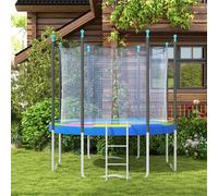 Copertura Tappeto Elastico Ø366x30 cm Pieghevole e Portatile, in Plastica, PE e Schiuma, Multicolore