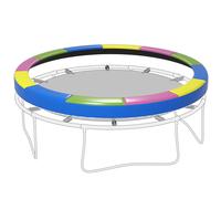 Copertura Tappeto Elastico Pieghevole e Portatile Ø366x30 cm in Plastica PE e Schiuma Multicolore