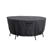 Copertura Tavolo Esterno Copertura for tavolo rotondo da esterno Coperture for mobili da giardino Set di sedie Coperture antipolvere Protezione impermeabile Oxford da pioggia e neve(Noir,120x75cm)