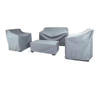 Copertura Tavolo Esterno Impermeabile Set Di Coperture For Mobili Da Giardino Veranda Esterno In 1-4 Pezzi Con Copridivano Tessuto Durevole E Resistente All'acqua 210D(Silver,4pcs)