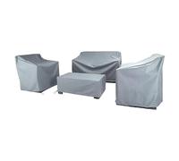 Copertura Tavolo Esterno Set di coperture for mobili da giardino for veranda da esterno in 1-4 pezzi con copridivano for esterno in tessuto durevole e resistente all'acqua 210D ( Color : Silver , Size