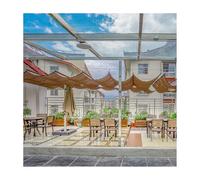 Copertura telescopica retrattile con protezione UV per eventi in giardino, a forma di U, ondulato, graticcio, facile da tirare, per barbecue, 1 x 9 m