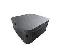 Copertura termica 230 x 230 cm | Grigio antracite Roma - Isolante, antivento, pieghevole, struttura trapezoidale, con linguetta di tenuta e fibbie per vasca idromassaggio all'aperto