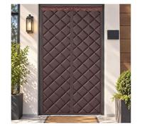 Copertura termica antivento, blocca spifferi freddi magnetici inverno | Sezione centrale trasparente, vedere attraverso l'ingresso senza aprire la copertura(Brown,120x200cm/47.2x78.7in)