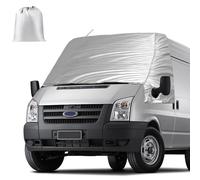 Copertura Termica Esterna per Parabrezza per Ford Transit Van MK7 2006-2013 | per Tetto Medio e Basso, Opaltool Luxus Copertura Argentata per Parabrezza Antigelo con Funzione Oscurante