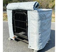 Copertura termica per gabbia per cani, antivento, invernale, con | Copertura termica per gabbia per cani, antivento e calda per l'inverno, offre comfort e protezione per il tuo animale