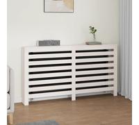 Copertura Termosifone Bianca 153x19x84 cm Legno Massello Pino