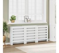 vidaXL Copertura Termosifone Bianca 205x21,5x83,5 cm Legno Multistrato