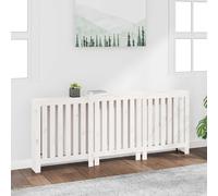 Copertura Termosifone Bianca 210x21x85 cm Legno Massello Pino