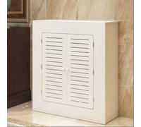 Copertura termosifone moderna con griglia a lamelle e ripiano decorativo | Coperture per termosifoni a vapore per case moderne, villette a schiera e appartamenti di lusso.(35.4" x 35.4" x 7.9")
