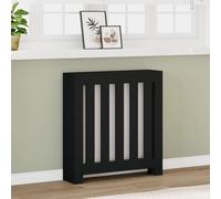 vidaXL Copertura termosifone 78x20x82 cm Nera in legno multistrato