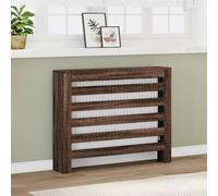 vidaXL Copertura per termosifone, copertura per soggiorno, corridoio, armadio a doghe per decorativo, mensola riscaldante, mensola per radiatore, legno di quercia marrone