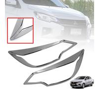 Copertura testa lampada luce anteriore cromata per Mitsubishi Mirage G4...