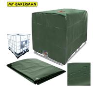Copertura tote IBC verde Contenitore da 1000 litri Foglio di alluminio Impermeabile antipolvere Protezione UV Copertura del serbatoio dell'acqua