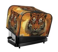 Copertura trapuntata per tostapane a 4 fette, con manico che sorge e tigre che sorge, copertura antipolvere per casa, tavolo, cucina, decorazione