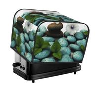 Copertura trapuntata per tostapane a 4 fette, con manico, motivo fiori zen, copertura antipolvere per casa, tavolo, cucina, decorazione