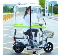 Copertura trasparente per auto elettrica, copertura parasole per scooter, sole, pioggia, vento, ombrello completamente chiuso per moto elettrica universale