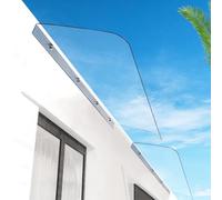 Copertura trasparente per porte in policarbonato da 3,5 mm, protezione dalla pioggia, copertura invisibile per finestre, senza staffe necessarie, riparo esterno durevole per ingresso domestico