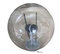 Copertura trasparente sferica da 25 cm, due macchine pubblicitarie olografiche 3D da 18 cm, sospensione a 360 gradi Ampio angolo di visione