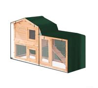 Copertura triangolare per conigliera con costruzione, vestibilità sicura per ambienti esterni (verde 147 x 52 x 86 cm)