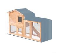Copertura triangolare per conigliera per interni ed esterni, in tessuto Oxford 210D, protezione contro pioggia e polvere (grigio, 180 x 52 x 86 cm)