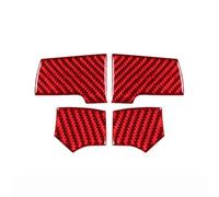 Copertura Trim Per Ford Per FX4 2004 2005 2006 2007 2008 Accessori Adesivi Per Finiture Coprivolante Auto Interni Fibra Carbonio Controllo Trim Pannello(Rosso)