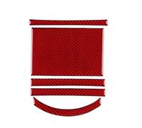 Copertura Trim Per Seat Per Ibiza 6l 2003 2004 2005 2006 2007 2008 LHD RHD Adesivo Morbida Cambio Manuale Pannello Console Centrale Controllo Trim Pannello(Red Carbon)