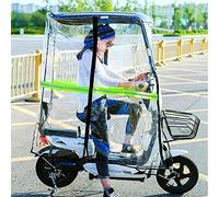 Copertura universale completamente chiusa per bici elettrica, copertura antipioggia, tenda trasparente con parasole e specchietto retrovisore, copertura antipioggia per scooter per mobilità e