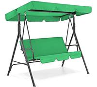 Copertura universale di ricambio per dondolo da giardino a 3 posti, 190 x 132 x 15 cm, verde, resistente ai raggi UV, resistente alle intemperie.