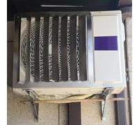 Copertura universale per deflettore CA per esterni, in acciaio inox, per pompa di calore/condensatore, previene il soffiaggio diretto e migliora la dissipazione del calore
