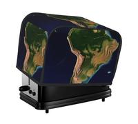 Copertura universale per tostapane a 2 fette con tasche Copre per macchina del pane Sud America Immagine satellitare Cucina Piccolo Elettrodomestico Copertura con manico Copertura per forno Protezione