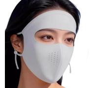 Copertura UV Face - Cooling Full Coverage Sun Protector Masked for Men Women Golf Driving Fishing Cycling Beach Outdoor Sports | Breathable Tanning Face Shield for Summer Heat Protection, Grigio