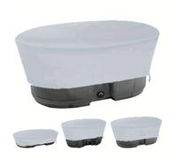 Copertura vasca idromassaggio, 420D Oxford Termica antipolvere contro il vento UV Spa tutte stagioni Piscina protettiva Fune, Interni Esterni Estate Inverno (Silver,133x81x31cm/50-Gallon)