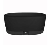 Copertura vasca idromassaggio, 420D Oxford Termica antipolvere contro il vento UV Spa tutte stagioni Piscina protettiva Fune, Interni Esterni Estate Inverno (Black,133x81x31cm/50-Gallon)