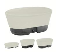 Copertura vasca idromassaggio, 420D Oxford Termica antipolvere contro il vento UV Spa tutte stagioni Piscina protettiva Fune, Interni Esterni Estate Inverno (Beige,152x102x63.5/150-Gallon)