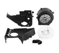 Copertura ventola motore, convogliatore d'aria, gruppo di raffreddamento in plastica resistente di alta qualità, colore nero, compatibile con motori GY6 125/150cc per ATV, Go