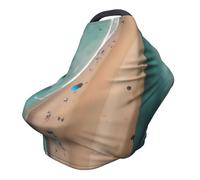 Copertura versatile per passeggino con vista aerea di The Beach, appositamente progettata per il tuo bambino