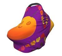 Copertura versatile per passeggino o allattamento, con smiley arancione, appositamente progettata per il tuo bambino