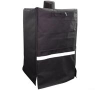 Copertura verticale 600D con strisce riflettenti, 66 x 66 x 47 pollici, resistente al vento e alla pioggia, copertura per barbecue all'aperto, robusta protezione in tessuto Oxford, colore nero
